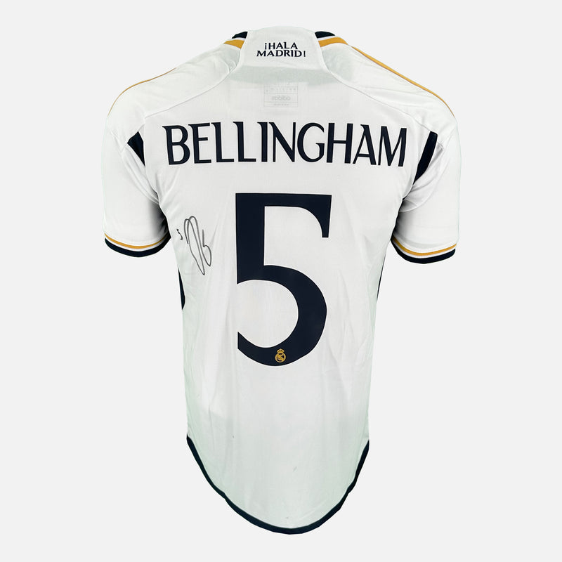 Framed Jude Bellingham Signed Real Madrid Shirt 2023-24 Home [Mini]