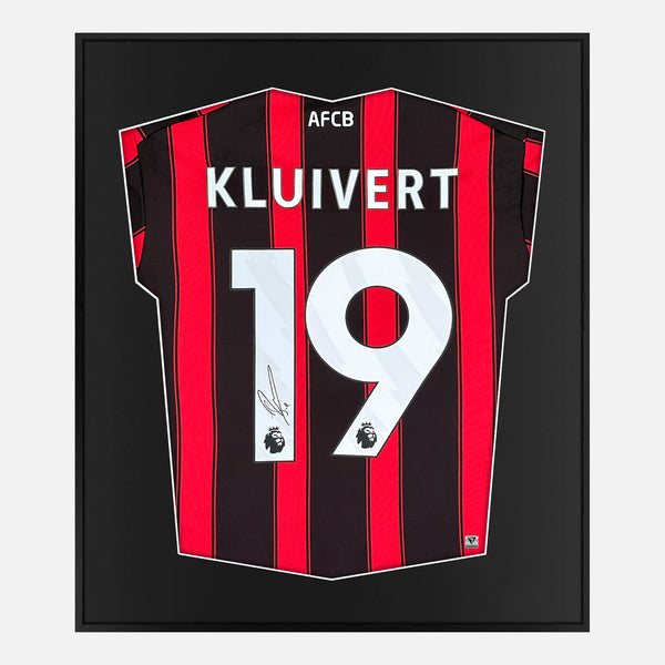 Framed Justin Kluivert Signed Bournemouth Shirt Home 2023-24 [Mini]