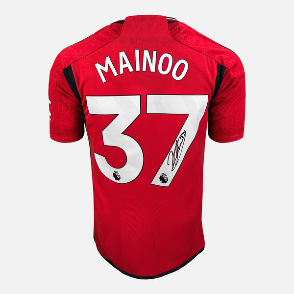 Kobbie Mainoo Signed Manchester United Shirt 2023-24 Home [37]