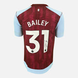 Framed Leon Bailey Signed Aston Villa Shirt 2023-24 Home [Mini]