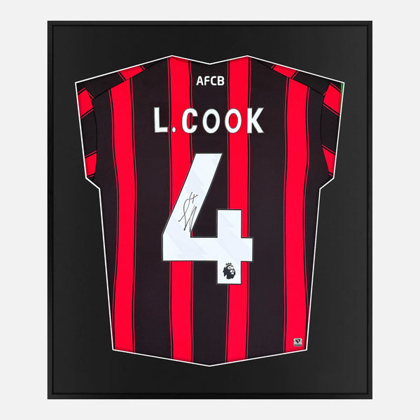 Framed Lewis Cook Signed Bournemouth Shirt Home 2023-24 [Mini]