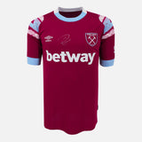 Framed Lucas Paquetá Signed West Ham United Shirt 2022-23 Home [Modern]