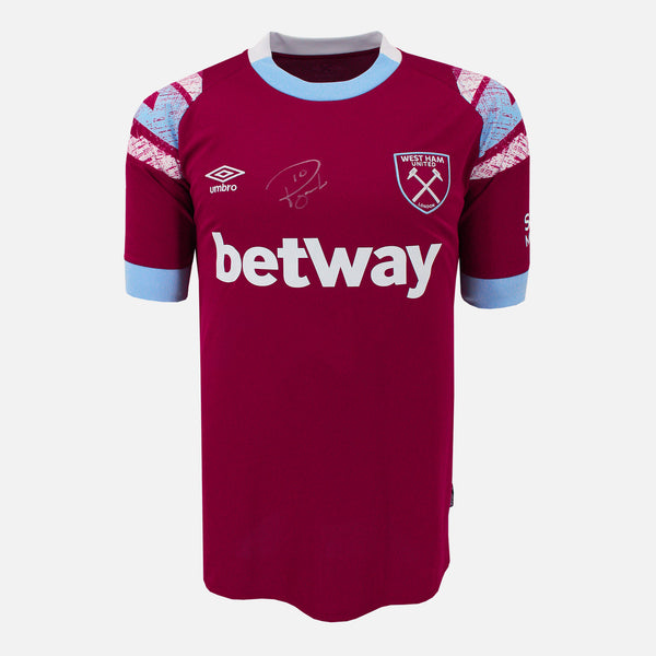 Lucas Paquetá Signed West Ham United Shirt 2022-23 Home [Front]