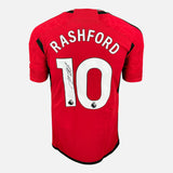 Framed Marcus Rashford Signed Manchester United Shirt Home 2023-24 [Modern]