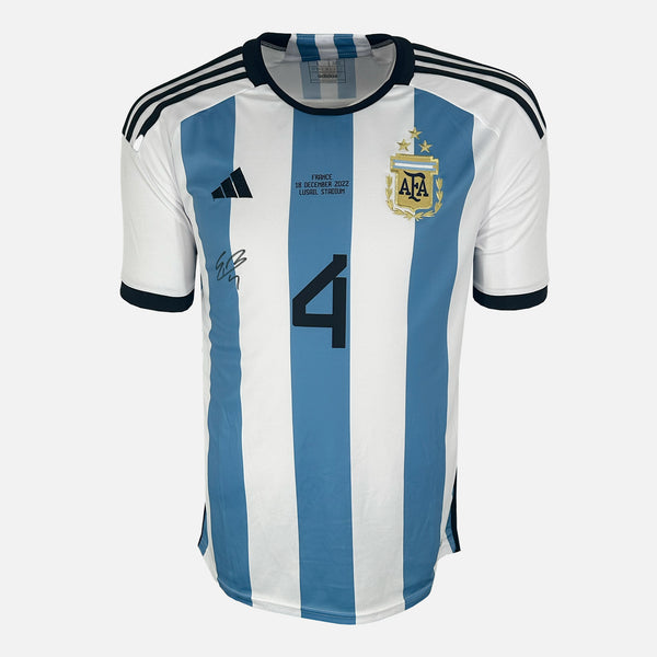 Gonzalo Montiel Signed Argentina Shirt 2022 World Cup [Front]