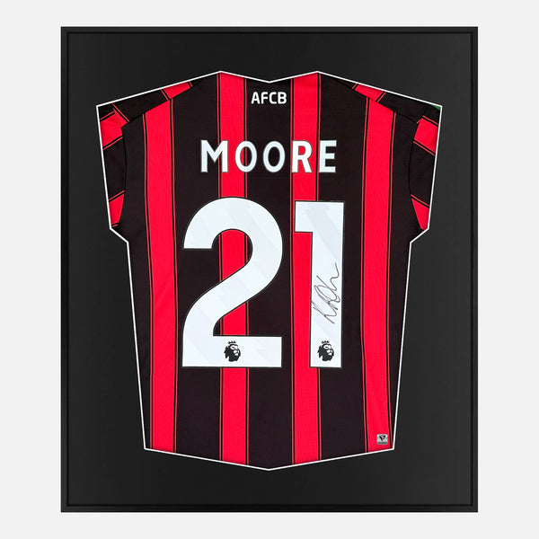 Framed Kieffer Moore Signed Bournemouth Shirt Home 2023-24 [Mini]