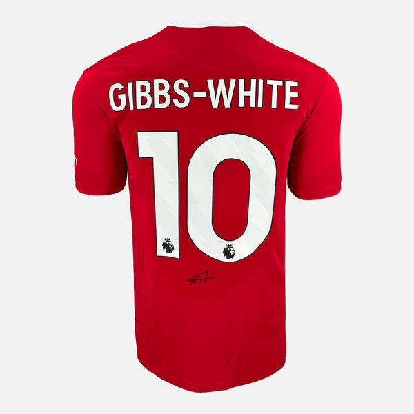 Morgan Gibbs-White Signed Nottingham Forest Shirt Red Home [10]