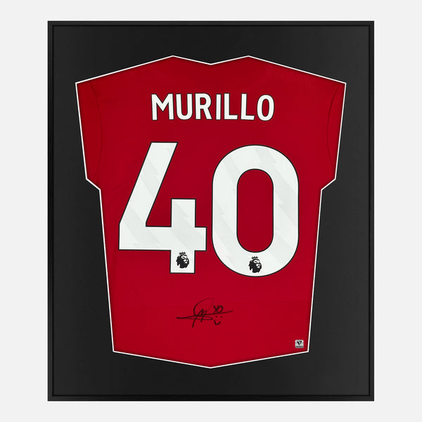 Framed Murillo Signed Nottingham Forest Shirt Home Red [Mini]