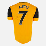 Framed Pedro Neto Signed Wolves Shirt 2020-21 Home [Modern]