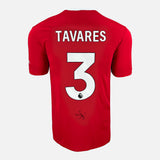 Framed Nuno Tavares Signed Nottingham Forest Shirt Home Red [Modern]