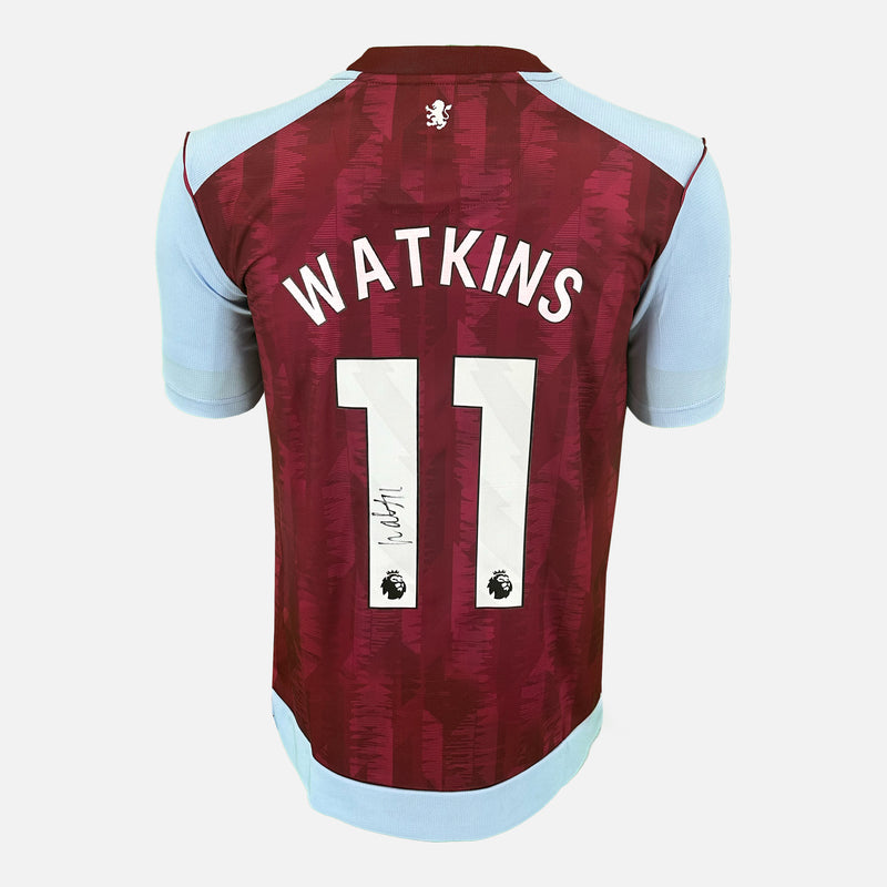 Framed Ollie Watkins Signed Aston Villa Shirt 2023-24 Home [Mini]