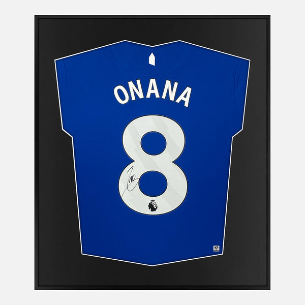 Amadou Onana Signed Everton Shirt 2023-24 Home [Mini]