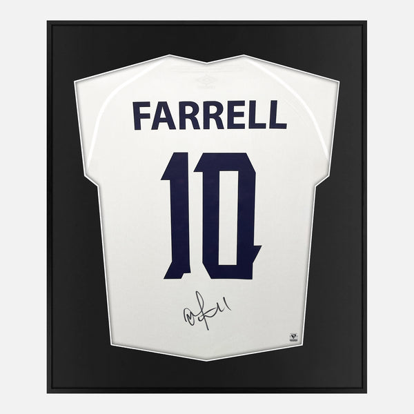 Framed Owen Farrell Signed England Rugby Shirt 2023 World Cup [Mini]