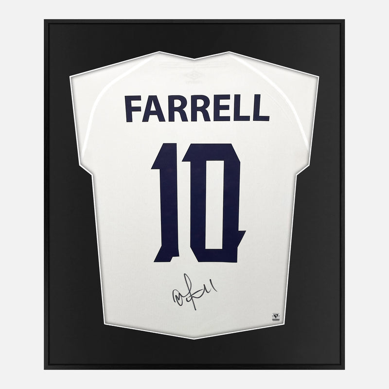 Framed Owen Farrell Signed England Rugby Shirt 2023 World Cup [Mini]