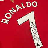 Framed Cristiano Ronaldo Signed Manchester United Shirt Home 2021-22 [Modern]