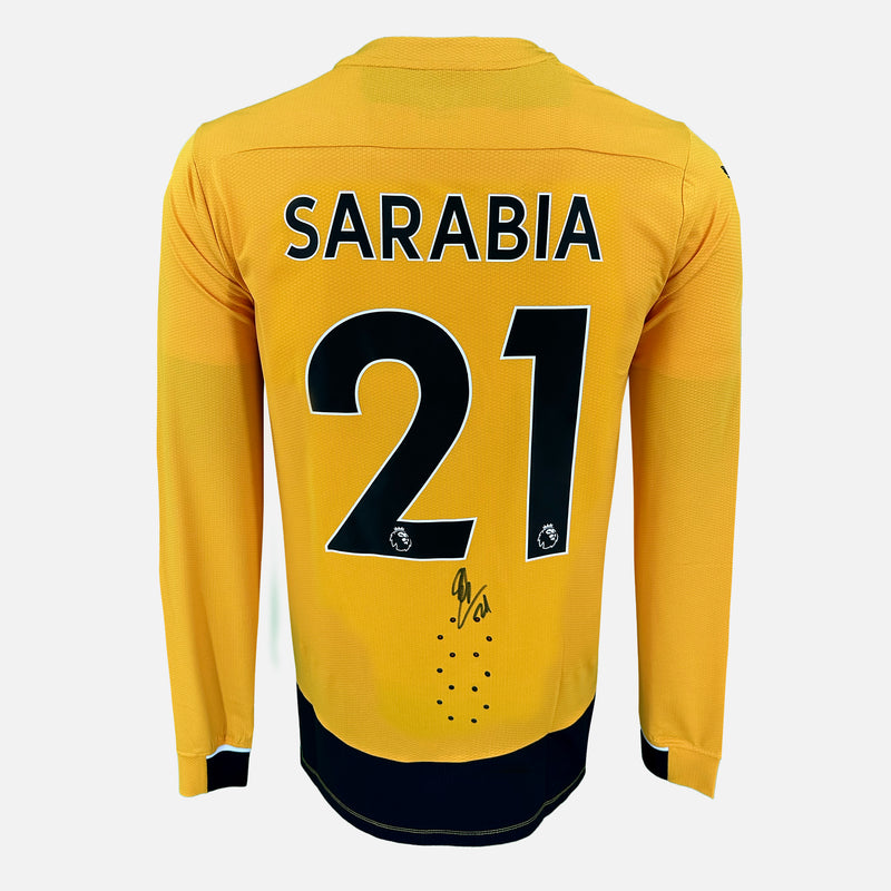 Framed Pablo Sarabia Signed Wolves Shirt 2022-23 Home [Modern]