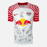 Squad Signed RB Leipzig Shirt 2023-24 Home [19 Autographs]