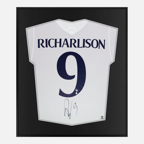 Framed Richarlison Signed Tottenham Hotspur Shirt Home [Mini]