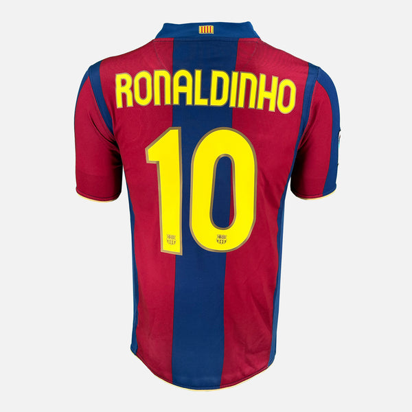 2007-08 Barcelona Home Shirt Ronaldinho 10 [Excellent] M