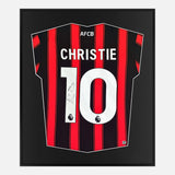 Framed Ryan Christie Signed Bournemouth Shirt Home 2023-24 [Mini]