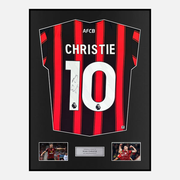 Framed Ryan Christie Signed Bournemouth Shirt Home 2023-24 [Modern]
