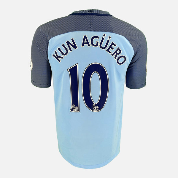 2016-17 Manchester City Home Shirt Aguero 10 [Excellent] L