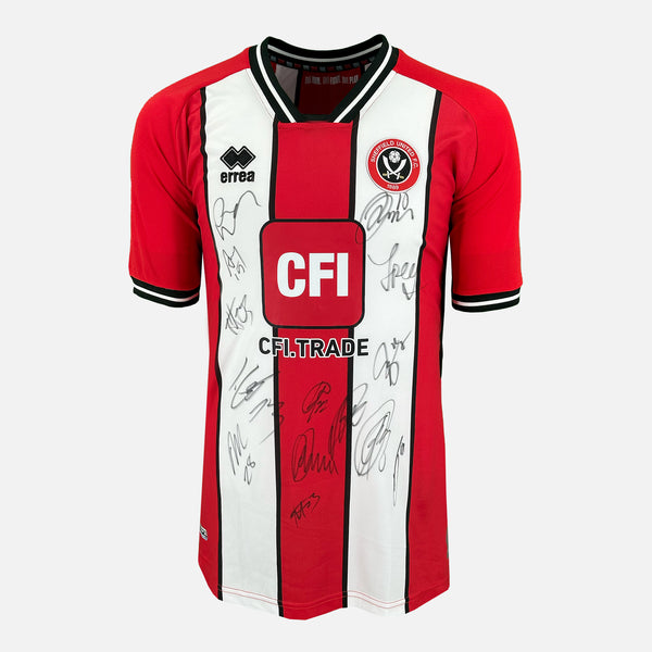 Squad Signed Sheffield United Shirt 2023-24 Home [15 Autographs]