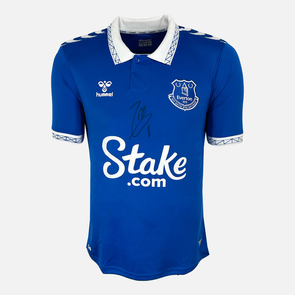 Amadou Onana Signed Everton Shirt 2023-24 Home [Front]