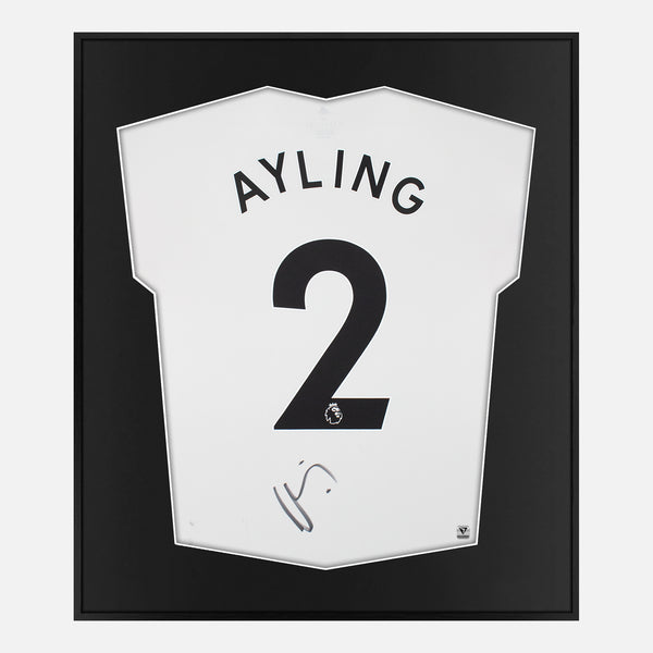 Framed Luke Ayling Signed Leeds United Shirt 2022-23 Home [Mini]