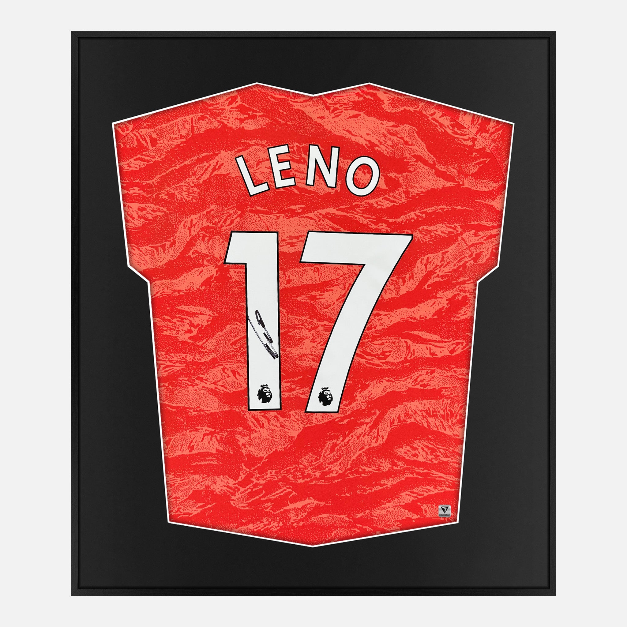 Framed Bernd Leno Signed Shirt, Fulham Goalkeeper [Lite]