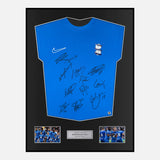Framed Squad Signed Birmingham City Shirt 2023-24 Blue [Modern]