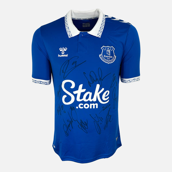 Squad Signed Everton Shirt 2023-24 Home [12 Autographs]