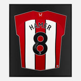 Framed Gustavo Hamer Signed Sheffield United Shirt 2023-24 Home [Mini]