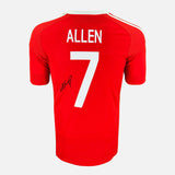 Framed Joe Allen Signed Wales Shirt Euro 2016 [Modern]