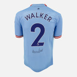 Framed Kyle Walker Signed Manchester City Shirt 2023 Treble [Modern]
