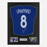 Framed Frank Lampard Signed Chelsea Shirt 2020-21 Home [Modern] Clearance
