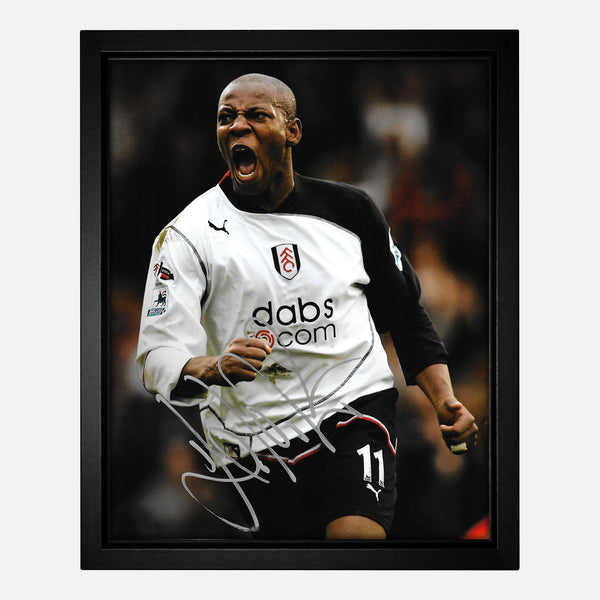 Framed Luís Boa Morte Signed Fulham Photo [10x8"] Clearance