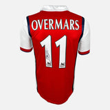 Framed Marc Overmars Signed Arsenal Shirt 1998-99 Home [Modern]