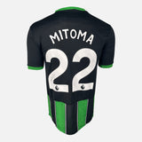 Framed Kaoru Mitoma Signed Brighton Shirt Away 2023-24 [Modern]