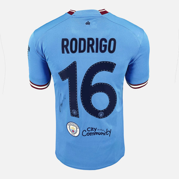Rodri Signed Manchester City Shirt 2022-23 Final Treble [16]