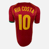 Framed Rui Costa Signed Portugal Shirt Euro 2004 [Modern]