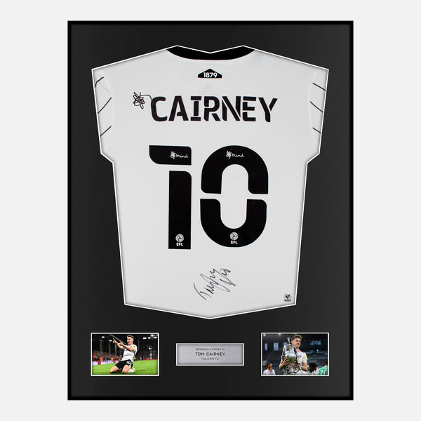 Framed Tom Cairney Signed Fulham Shirt 2021-22 Champions [Modern]