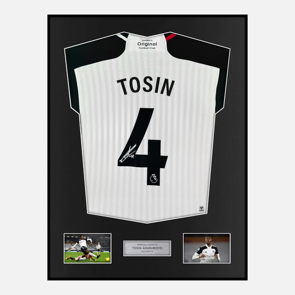 Framed Tosin Adarabioyo Signed Fulham Shirt 2023-24 Home [Modern]