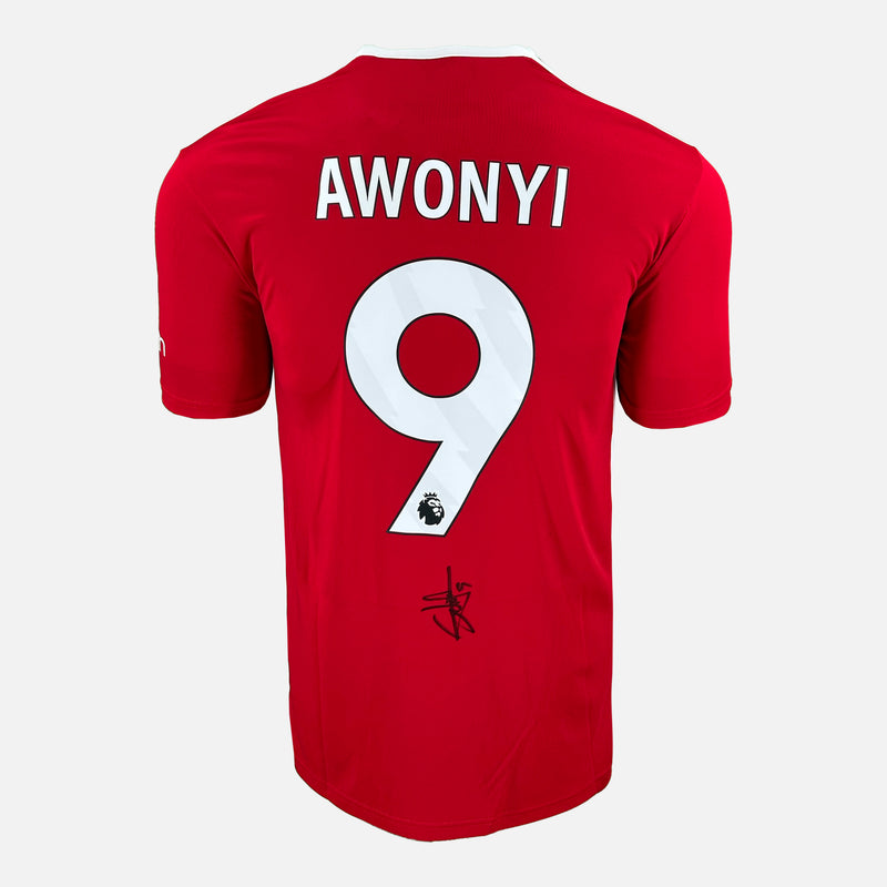 Framed Taiwo Awoniyi Signed Nottingham Forest Shirt Home Red [Mini]