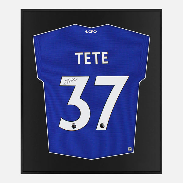 Framed Tete Signed Leicester City Shirt 2022-23 Home [Mini]