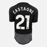 Framed Timothy Castagne Signed Fulham Shirt 2023-24 Third away [Modern]