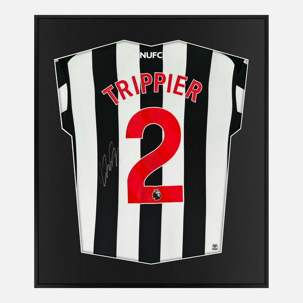 Framed Kieran Trippier Signed Newcastle United Shirt 2023-24 Home [Mini]