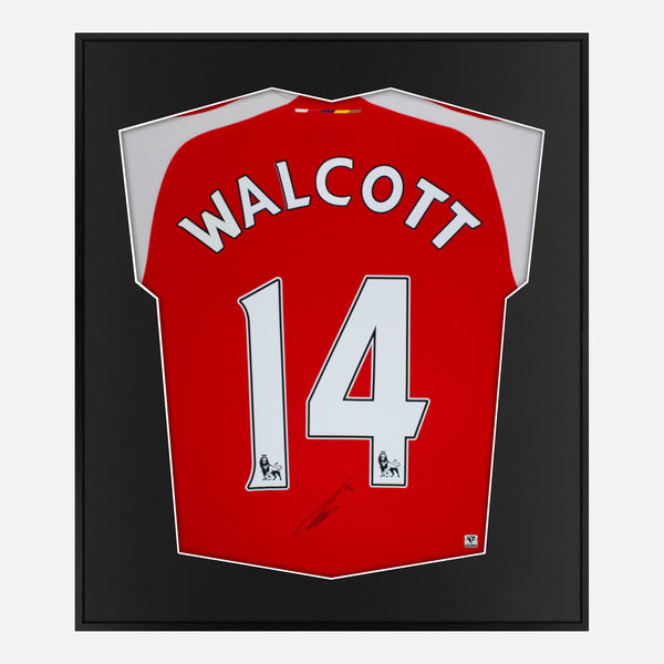 Framed Walcott Signed Arsenal Shirt