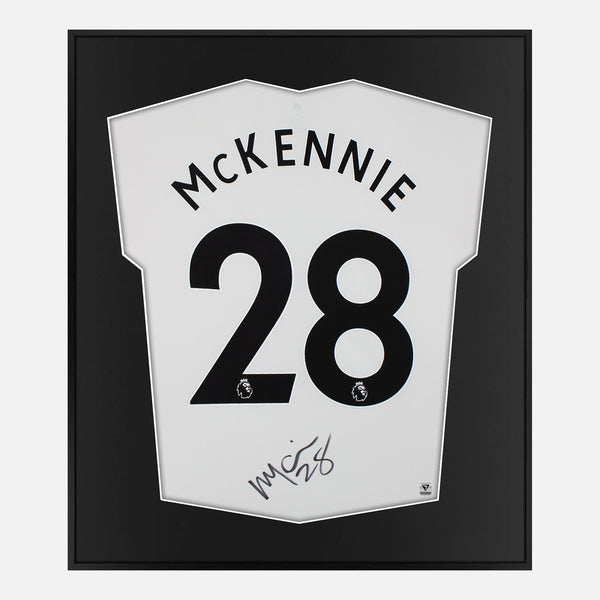 Framed Weston McKennie Signed Leeds United Shirt 2022-23 Home [Mini]