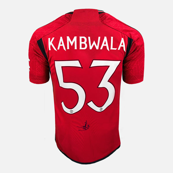 Willy Kambwala Signed Manchester United Shirt 2023-24 Home [53]